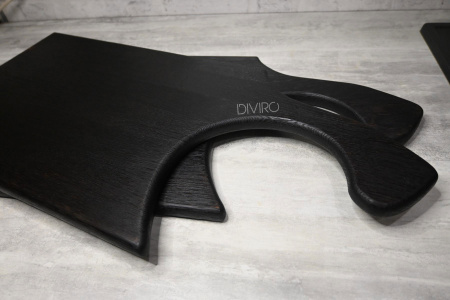 Чёрная доска «Топор» для подачи мяса, дуб 63×30 см от мастерской DIVIRO